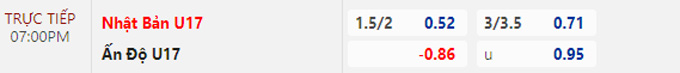 Soi kèo hiệp 1 U17 Nhật Bản vs U17 Ấn Độ, 19h00 ngày 23/6 - Ảnh 1