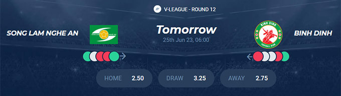 Soi kèo châu Á SLNA vs Bình Định, 18h00 ngày 25/6	 - Ảnh 1