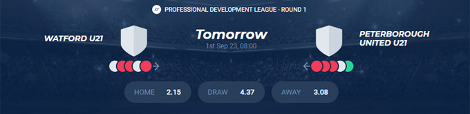 Soi kèo U21 Watford vs U21 Peterborough, 20h00 ngày 1/9 - Ảnh 1