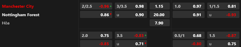 Soi k&egrave;o hiệp 1 Man City vs Nottingham, 21h00 ng&agrave;y 23/9 - Ảnh 1