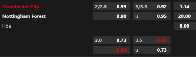 Soi k&egrave;o Man City vs Nottingham, 21h00 ng&agrave;y 23/9 - Ảnh 1