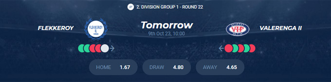 Soi kèo Flekkeroy IL vs Valerenga B, 22h00 ngày 9/10 - Ảnh 1